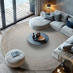 Kruhový koberec - Shade (béžová/sivá)