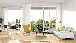 Kruhový koberec (sisal) - Agave (piesková)