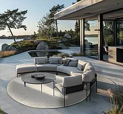 Kruhový koberec - Indoor/Outdoor Baldwin (krémový)