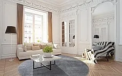 Kruhový koberec - Artena (šedý)