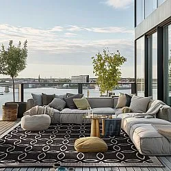 Koberec na vnútorné a vonkajšie použitie - Dewey (čierny)