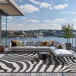 Koberec na vnútorné a vonkajšie použitie - Winona (čierny)