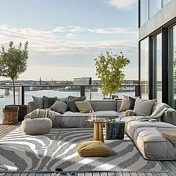 Koberec na vnútorné a vonkajšie použitie - Winona (šedý)