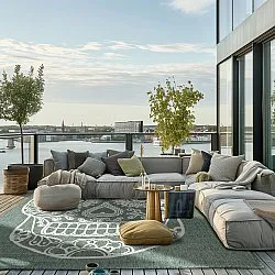 Koberec na vnútorné a vonkajšie použitie - Raylan (zelený)