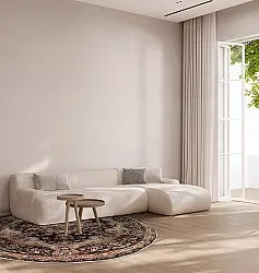 Kruhový koberec - Vakifli (čierna/multikolórová)