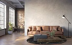 Kruhový koberec - Vieste (antracit/zlatý)