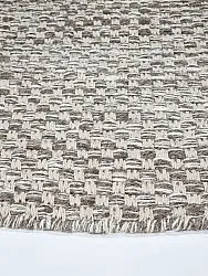 Kruhový koberec - Jenim (šedý/biely)