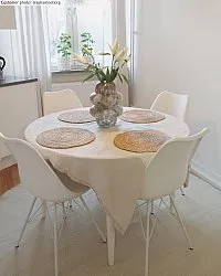 Kruhový koberec - Bibury (krémový)