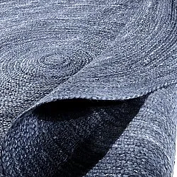 Kruhový jutový koberec - Amasia (modrý)