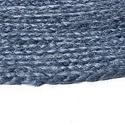 Kruhový jutový koberec - Amasia (modrý)