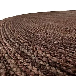Kruhový jutový koberec - Amasia (káva)