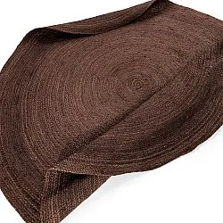 Kruhový jutový koberec - Amasia (káva)