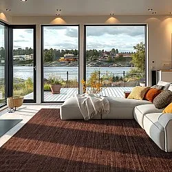 Jutový koberec - Amasia (káva)