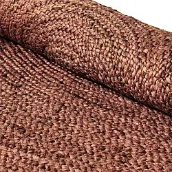 Kruhový jutový koberec - Amasia (gaštanový)