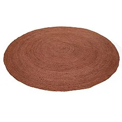 Kruhový jutový koberec - Amasia (gaštanový)