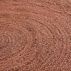 Kruhový jutový koberec - Amasia (gaštanový)