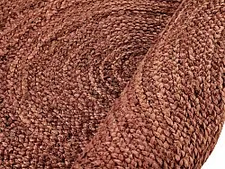 Kruhový jutový koberec - Amasia (gaštanový)