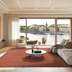 Jutový koberec - Amasia (gaštanový)