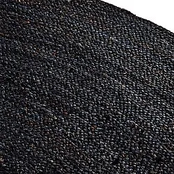 Kruhový jutový koberec - Amasia (tmavomodrý)