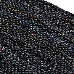 Kruhový jutový koberec - Amasia (tmavomodrý)