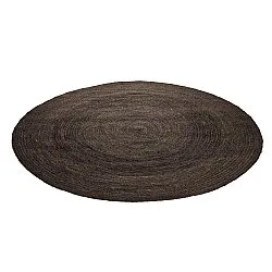 Kruhový jutový koberec - Amasia (tmavošedý)