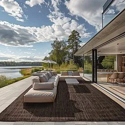 Jutový koberec - Amasia (tmavošedá)