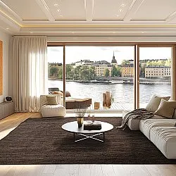 Jutový koberec - Amasia (tmavošedá)