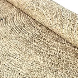 Kruhový jutový koberec - Amasia (prírodný)