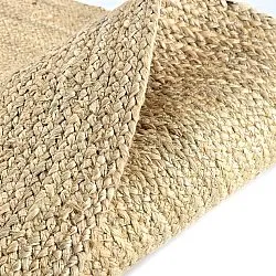 Kruhový jutový koberec - Amasia (prírodný)