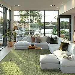 Jutový koberec - Amasia (olivový)