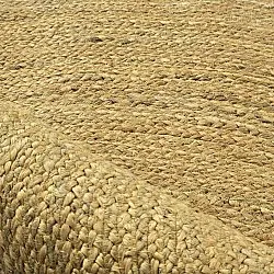 Kruhový jutový koberec - Amasia (oranžový)