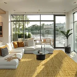 Jutový koberec - Amasia (oranžový)