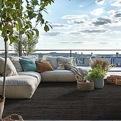 Jutový koberec - Amasia (čierny)