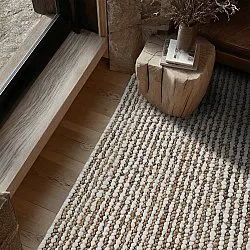 Jutematta - Bally Jute/wool Bubble (natur/vit)