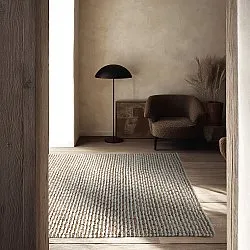 Jutematta - Bally Jute/wool Bubble (natur/vit)