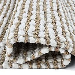 Jutematta - Bally Jute/wool Bubble (natur/vit)