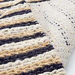 Jutematta - Howrah Braided Jute (natur/vit/svart)