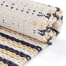 Jutematta - Howrah Braided Jute (natur/vit/svart)