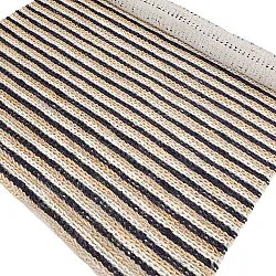Jutematta - Howrah Braided Jute (natur/vit/svart)