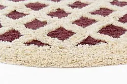 Kruhový koberec - Kara (hnedý/offwhite)