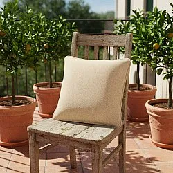 Puzdro na vankúš - Denisa Fishbone (béžová/biela)