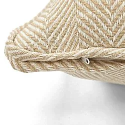 Puzdro na vankúš - Denisa Fishbone (béžová/biela)