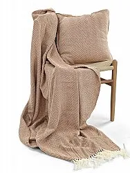 Puzdro na vankúš - Denisa Fishbone (hnedá/biela)