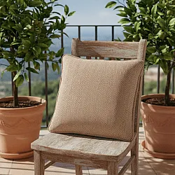 Puzdro na vankúš - Denisa Fishbone (hnedá/biela)