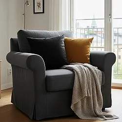 Puzdro na vankúš - Luana (čierna)