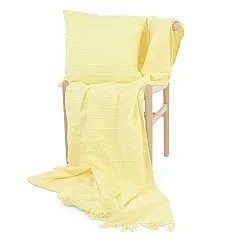 Kuddfodral - Nalani cotton cushion cover (ljusgul)