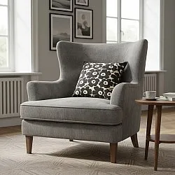 Puzdro na vankúš - Onsala (čierna/biela)