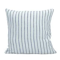 Kuddfodral - Rumi stripe cotton cushion cover (ljusblå/navy/cream)