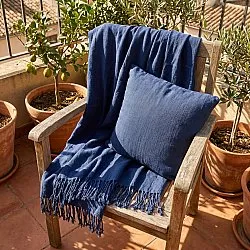 Kuddfodral - Veya cotton cushion cover (navy)