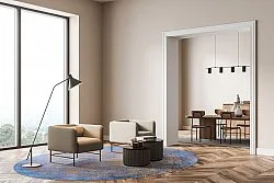 Kruhový koberec - Grandola (fialový)